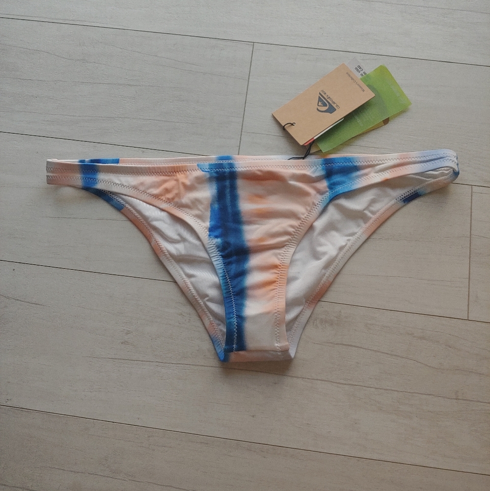 QUIKSILVER NEW Classic Cheeky Bikini Bottoms Marlin Tie-Dye Stripe